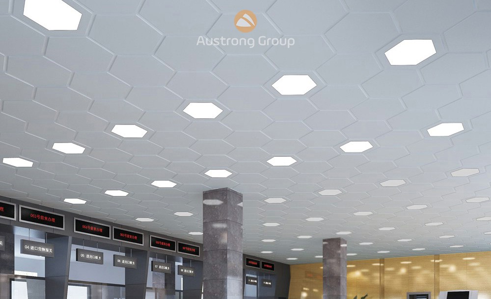 Aluminium Hexagon Ceiling Tiles