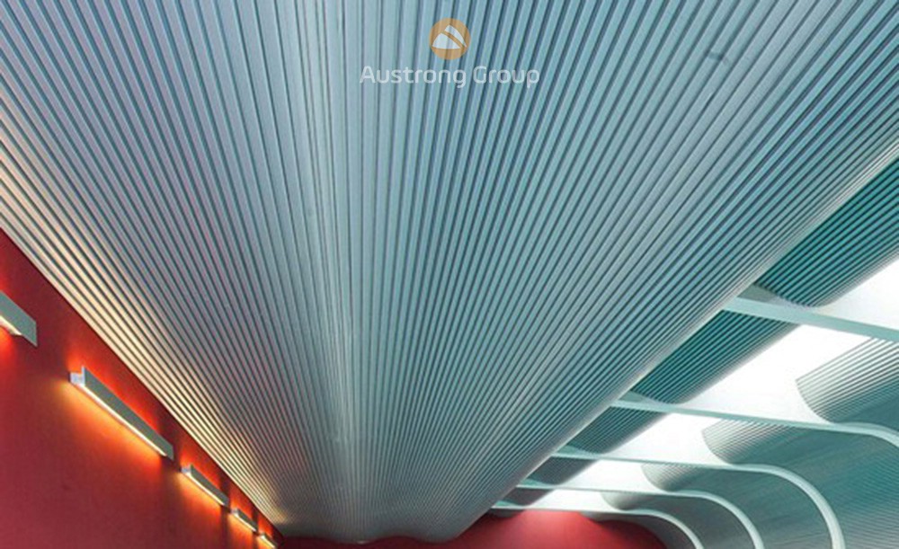 Aluminium Linear F45-Shaped ceiling